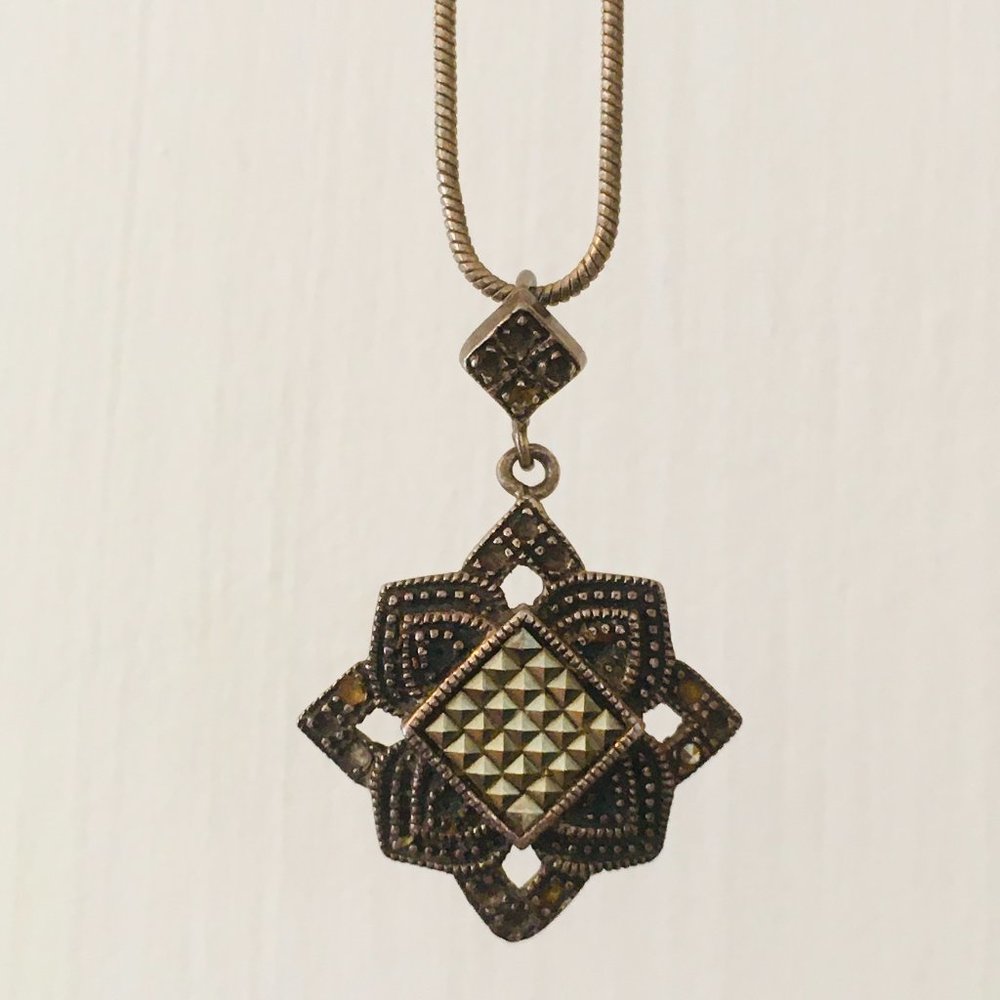 Vintage Silver 925 star necklace